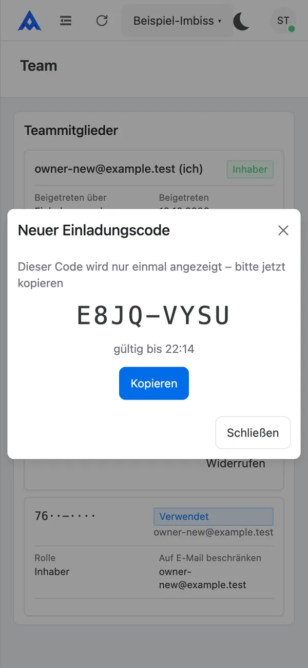 Code wird nur einmal angezeigt