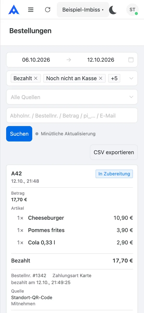 Bestellungen
